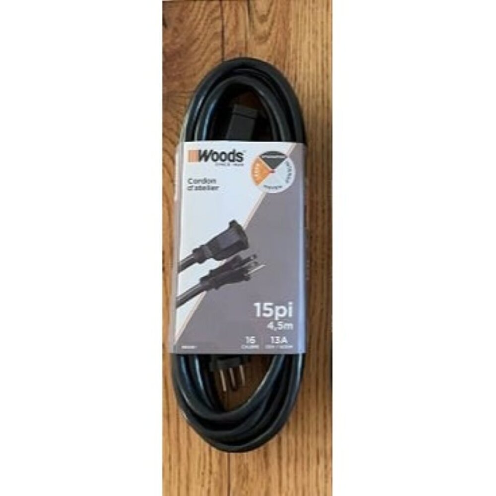 New Extension Cord (15 foot Black)